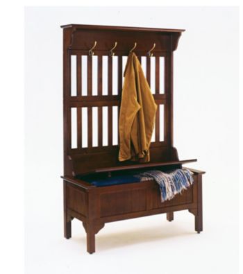 Home Styles® Hall Tree with Full Storage Bench - Cherry