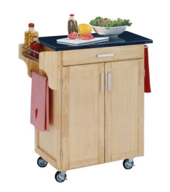 Home Styles® Cuisine Kitchen Cart with Black Granite Top - Natural