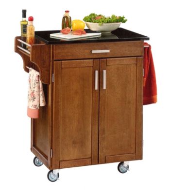 Home Styles® Cuisine Kitchen Cart with Black Granite Top - Cottage Oak