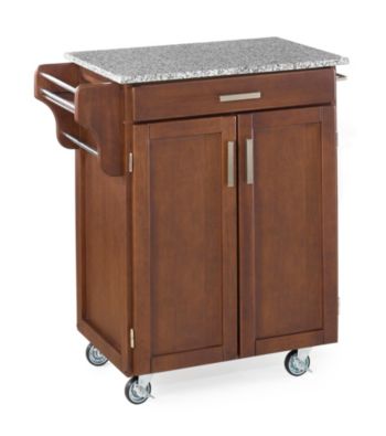 Home Styles® Cuisine Kitchen Cart with Salt and Pepper Granite Top - Medium Cherry