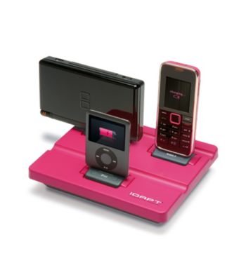 idapt® i3 Universal Charger with 6 Interchangeable Device Tips - Pink