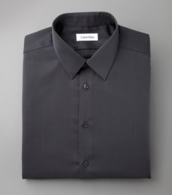 Calvin Klein Men's Carbon Steel Dress Shirt