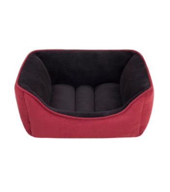 Soft Touch Reversible Rectangular Faux Suede Cuddler Dog Bed