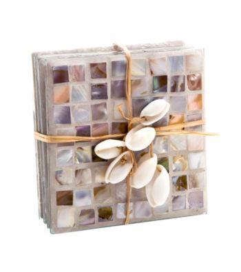 Thirstystone® Mother-of-Pearl 4-pk. Decorative Coasters