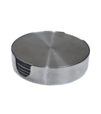 Thirstystone® Stainless Steel Round Coaster Set