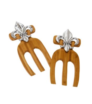 Thirstystone Fleur de Lis Bamboo Salad Hands