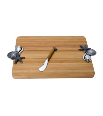 Thirstystone Seashell Bamboo Serving Board Set