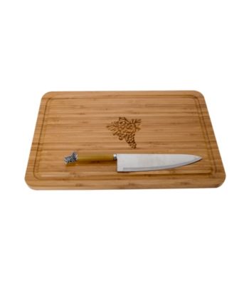 Thirstystone Grapes Bamboo Cutting Board Set