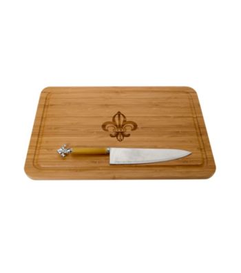 Thirstystone Fleur de Lis Bamboo Cutting Board Set