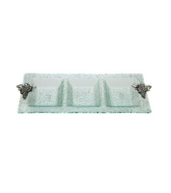 Thirstystone® Grapes 3-Section Glass Serving Tray