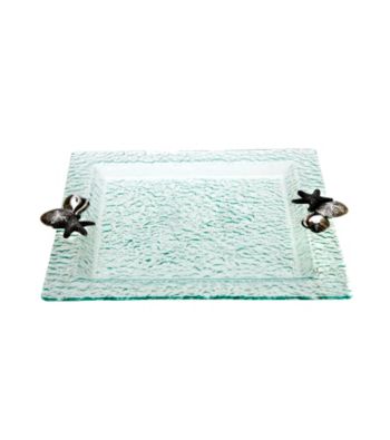 Thirstystone® Sea Shells Square Glass Tray