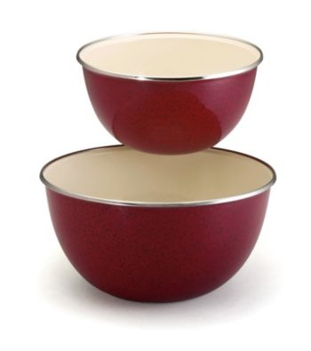 Paula Deen® Red Signature Enamel on Steel 2-pc. Mixing Set