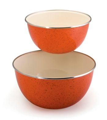 Paula Deen® Orange Signature Enamel on Steel 2-pc. Mixing Set