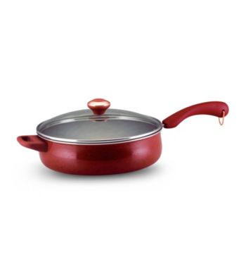 Paula Deen® Red Signature Porcelain Nonstick Cookware 5-qt. Covered Saute Pan