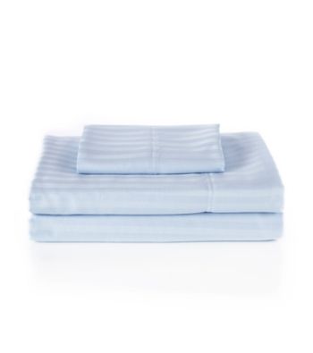 Elite Home Products Wrinkle-Resistant 300-Thread Count Striped Sheet Sets