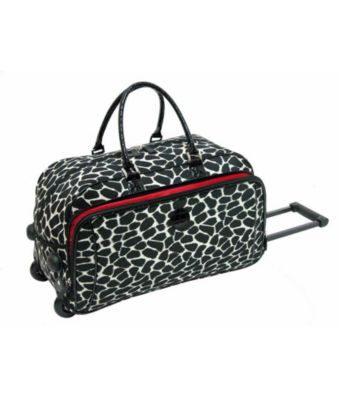 IT Luggage Jungle Giraffe Microfiber Wheeled Duffel