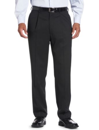 Oak Hill® Men's Big & Tall Continuous Comfort Suit Separate Pants - Charcoal