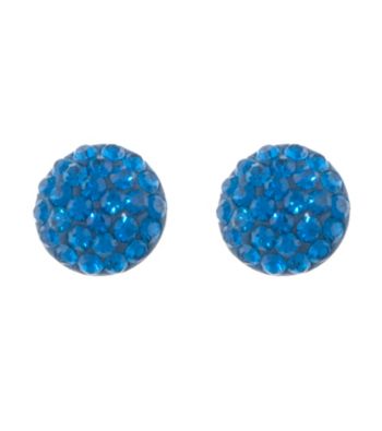 Athra Dark Blue Crystal Half Ball Earring