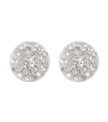 Athra Clear Crystal Half Ball Earring