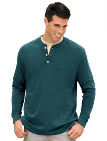 Harbor Bay® Men's Big & Tall Henley Tee