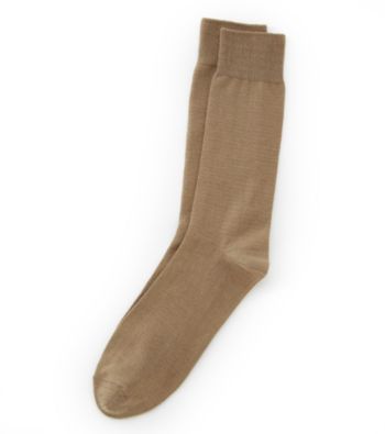 Kenneth Roberts Platinum® Pima Cotton Flat Rib Socks - Khaki