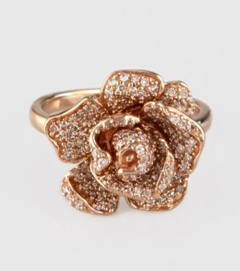 Effy® 14K Rose Gold .64 ct. t.w. Diamond Flower Ring