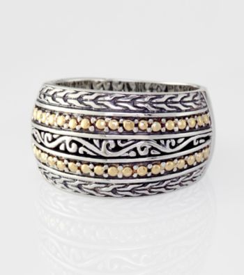 Effy® Sterling Silver and 18K Gold Ring