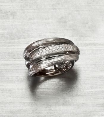 Effy® Sterling Silver .34 ct. t.w. Diamond Band Ring