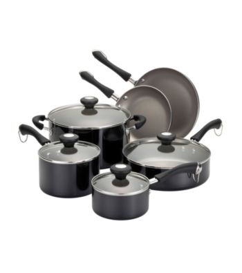 Paula Deen Black Traditional Porcelain 10-pc. Cookware Set