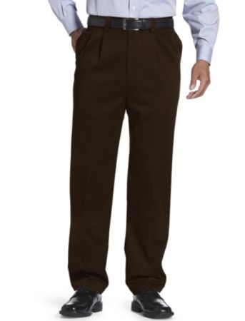 Oak Hill® Men's Big & Tall Dual-Action Premium Twill Pleated Pants