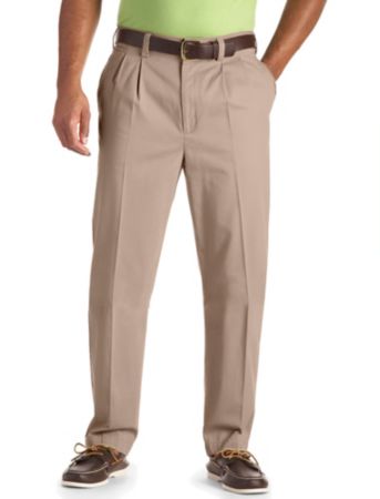 Harbor Bay® Men's Big & Tall Continuous Comfort™ Pleated Chinos