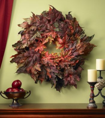 Nearly Natural® Maple Leaf Wreath