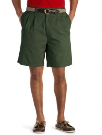 Harbor Bay® Men's Big & Tall Waist-Relaxer® Pleated Twill Short