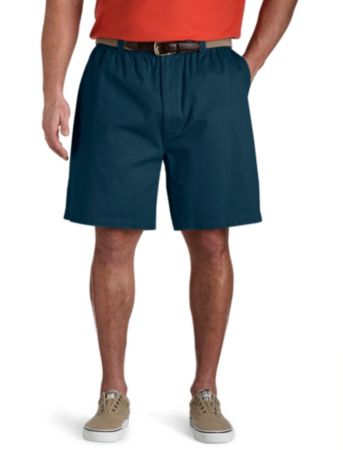 Harbor Bay® Men's Big & Tall Elastic-Waist Twill Shorts