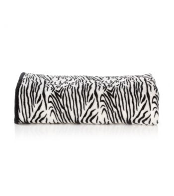 Elite Home Products Zebra-Print Plush Micro Fleece Blanket
