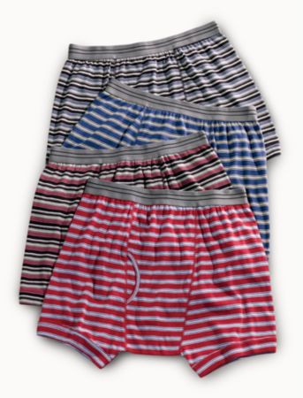 Harbor Bay® Men's Big & Tall 2-pk. Striped Boxer Briefs