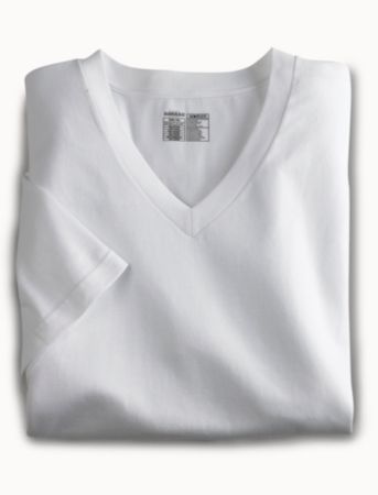 Harbor Bay® Men's Big & Tall 2-pk. V-neck T-shirts - White