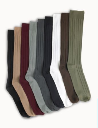 Wonder Width® Men's Big & Tall Non-binding Crew Socks