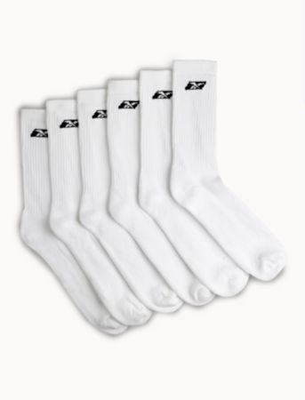 Reebok® Men's Big & Tall 6-pk. Athletic Performance Crew Socks - White