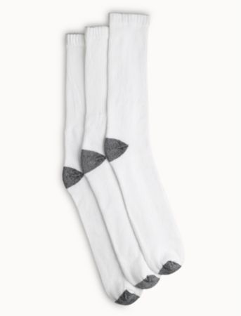 Harbor Bay® Men's Big & Tall 3-pk. Athletic Crew Socks - White