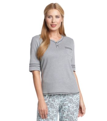 KN Karen Neuburger Monogram Henley Top