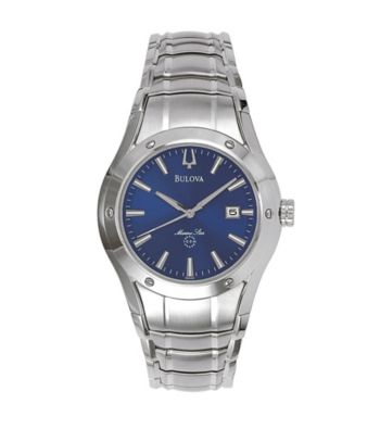 Bulova® Marine Star Stainless Steel with Blue Dial Watch