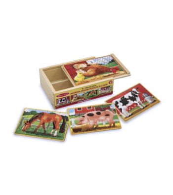 Melissa & Doug&reg; Farm Animals Puzzles in a Box