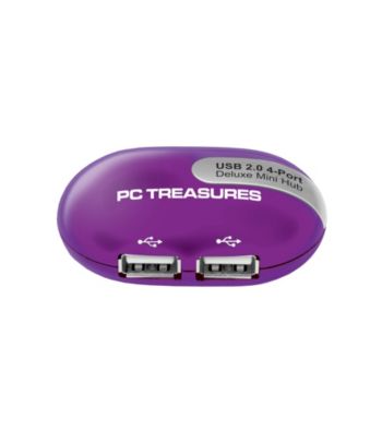 PC Treasures USB 2.0 4-Port Deluxe Mini Hub