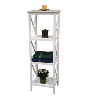 RiverRidge Home Products X-Frame Towel Tower - White