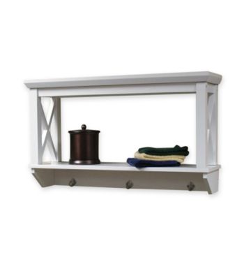 RiverRidge Home Products X-Frame Bathroom Wall Shelf - White