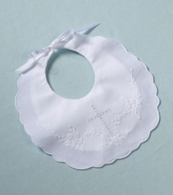 Lillian Rose® Baby White Christening Bib