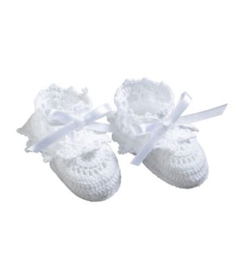 Lillian Rose® Baby White Crocheted Booties