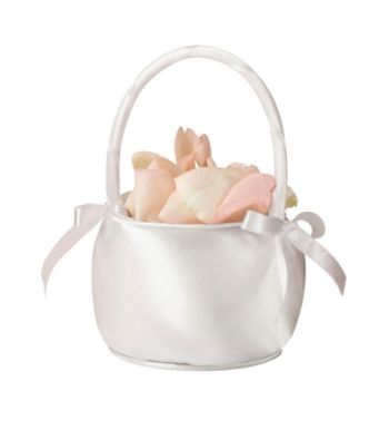 Lillian Rose® Off-white Satin Flower Basket