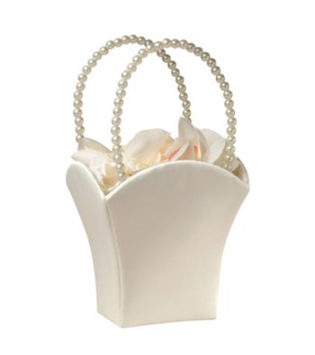 Lillian Rose® Ivory Satin Flower Basket